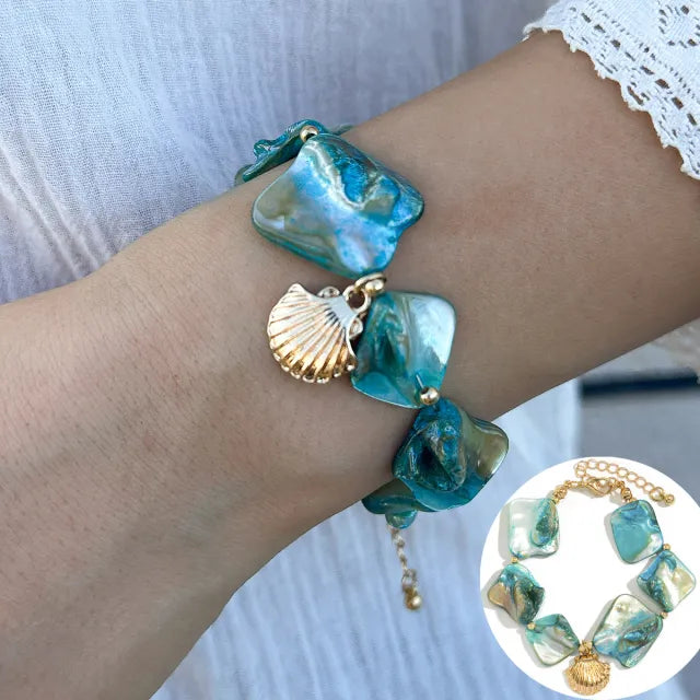 INS ocean wind shell starfish necklace bracelet suit holiday irregular necklace jewelry