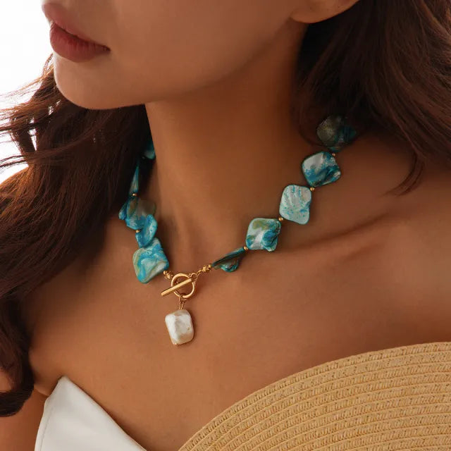 INS ocean wind shell starfish necklace bracelet suit holiday irregular necklace jewelry