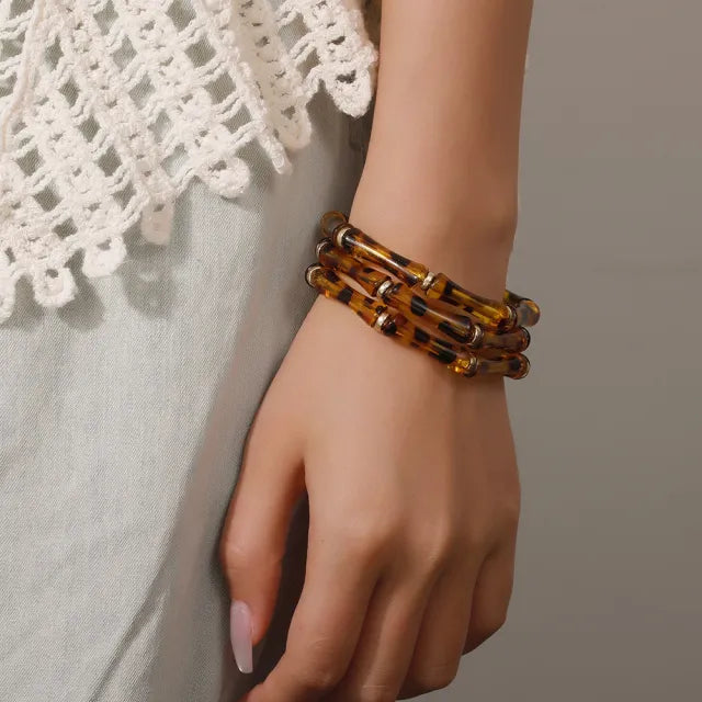 Influencer Bamboo Tube Beaded Bracelet for Women