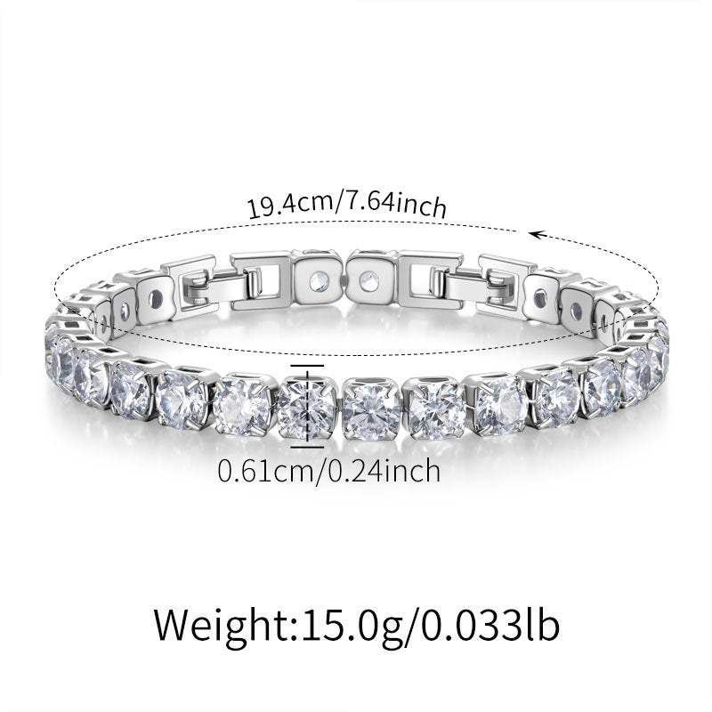 New Exquisite Diamond Shiny Bracelet Women's Luxury High-end Style tennis bracelet