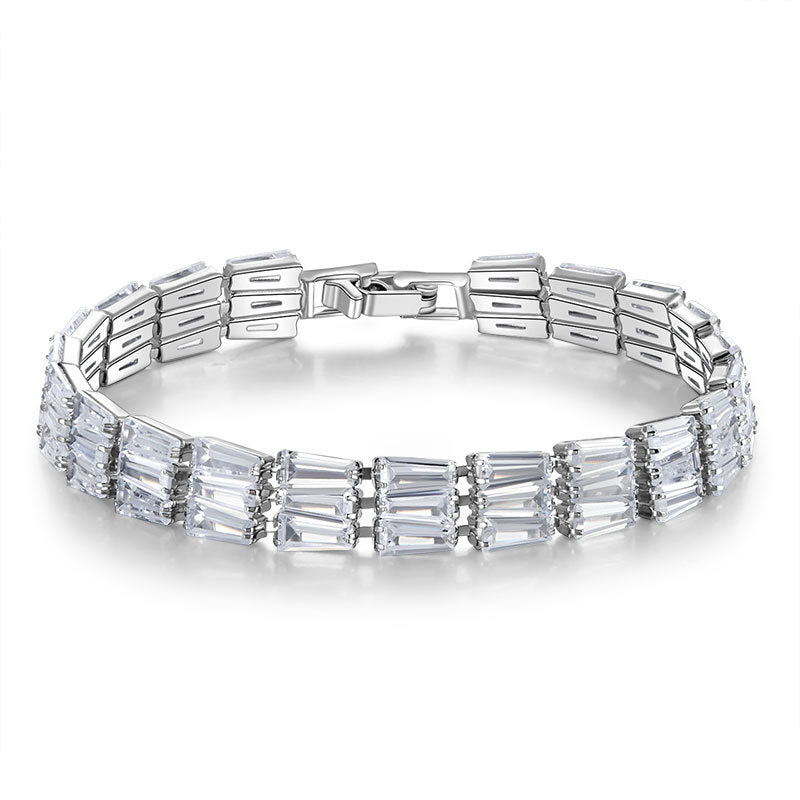 New Exquisite Diamond Shiny Bracelet Women's Luxury High-end Style tennis bracelet