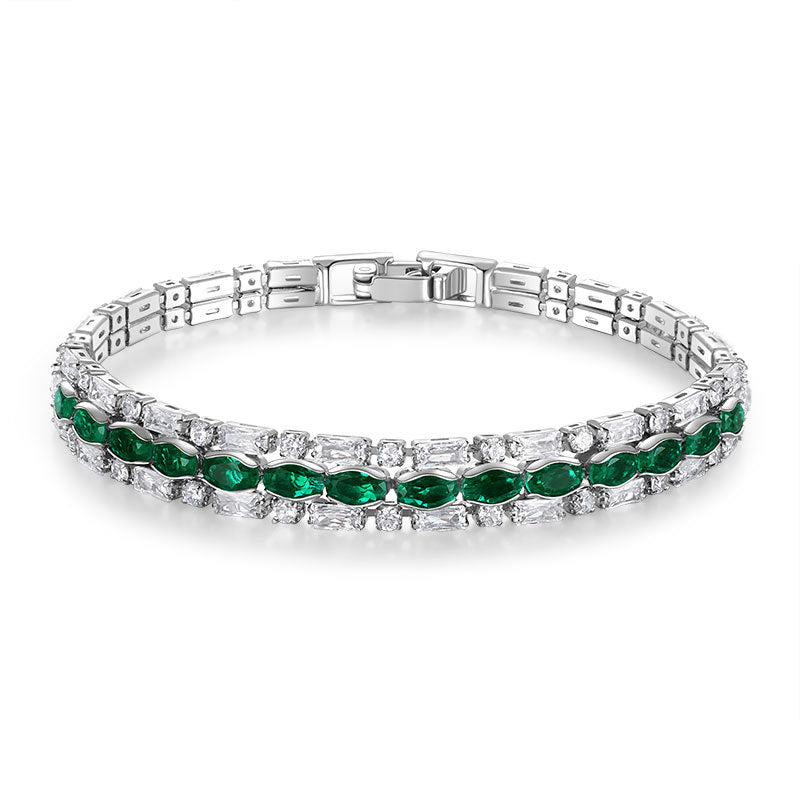 New Exquisite Diamond Shiny Bracelet Women's Luxury High-end Style tennis bracelet