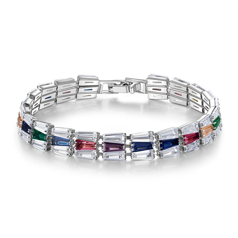 New Exquisite Diamond Shiny Bracelet Women's Luxury High-end Style tennis bracelet