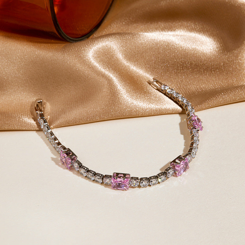 New Exquisite Diamond Shiny Bracelet Women's Luxury High-end Style tennis bracelet