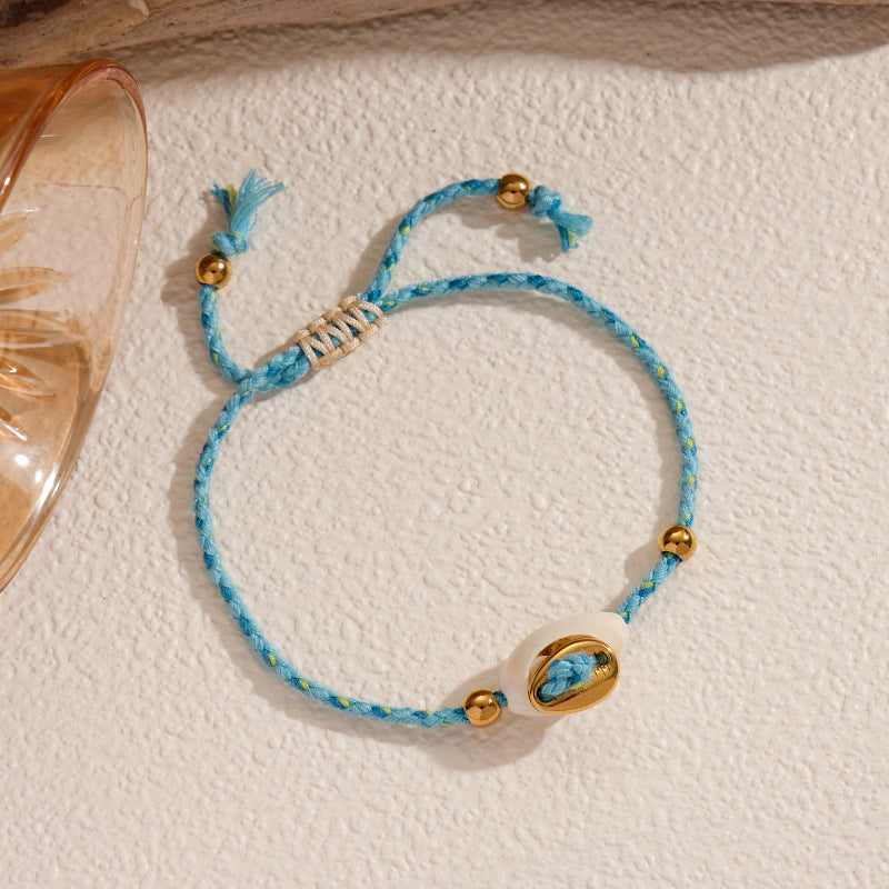 Summer ocean series diy colorful braid rope chain bracelet