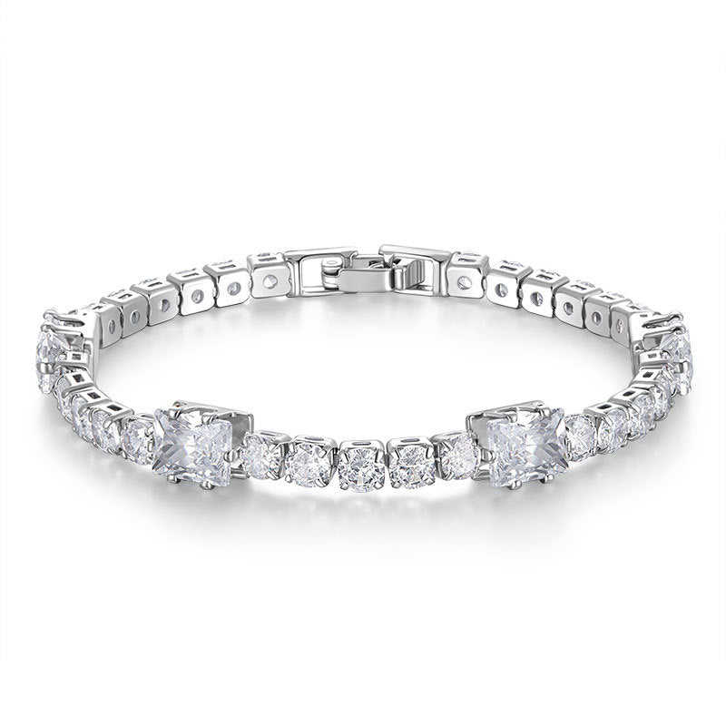 New Exquisite Diamond Shiny Bracelet Women's Luxury High-end Style tennis bracelet