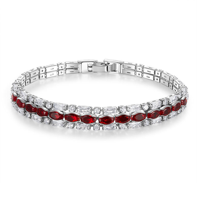 New Exquisite Diamond Shiny Bracelet Women's Luxury High-end Style tennis bracelet (Copy)