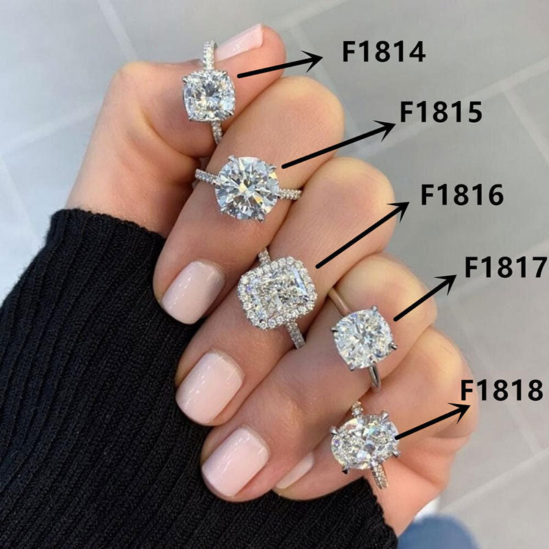 Hot Selling Inlaid AAA Zircon Wedding Ring Women's Engagement Party Ring