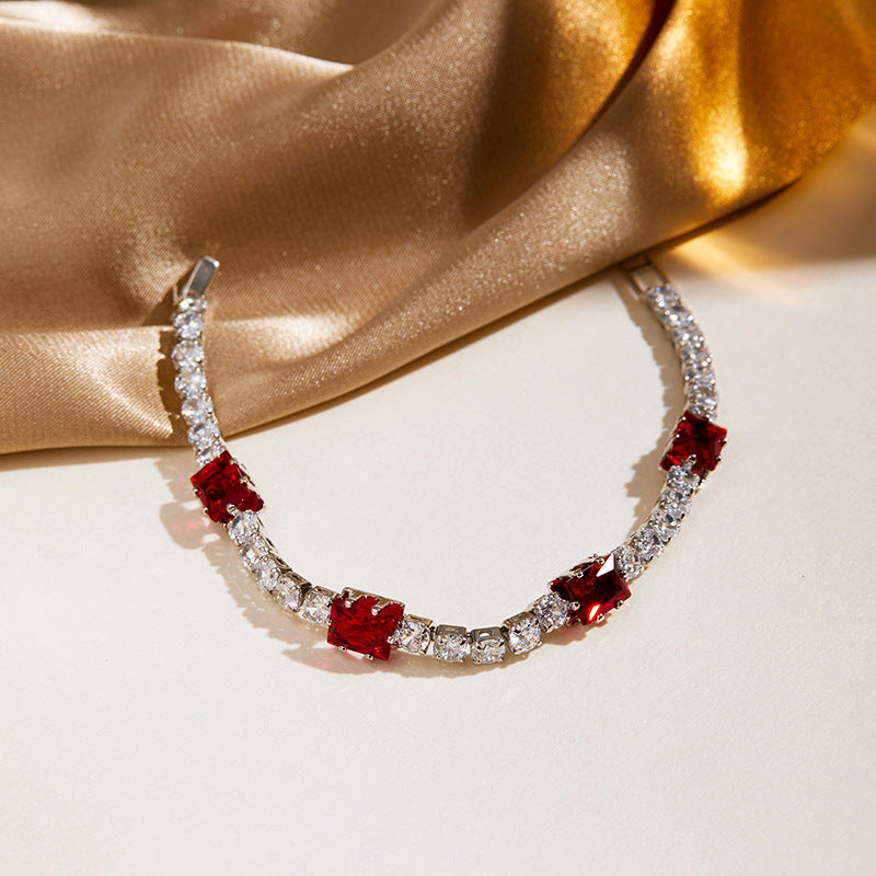 New Exquisite Diamond Shiny Bracelet Women's Luxury High-end Style tennis bracelet