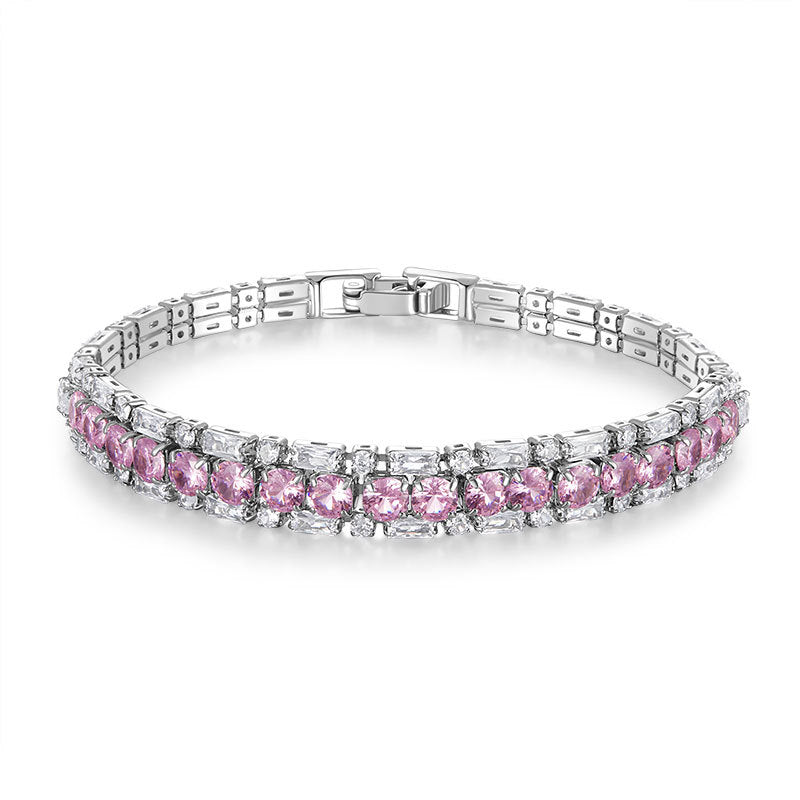 New Exquisite Diamond Shiny Bracelet Women's Luxury High-end Style tennis bracelet
