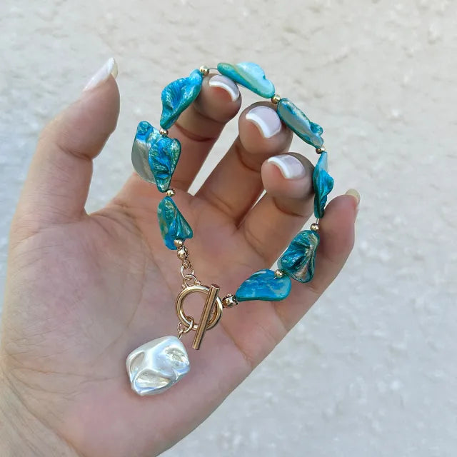 INS ocean wind shell starfish necklace bracelet suit holiday irregular necklace jewelry