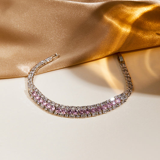 New Exquisite Diamond Shiny Bracelet Women's Luxury High-end Style tennis bracelet