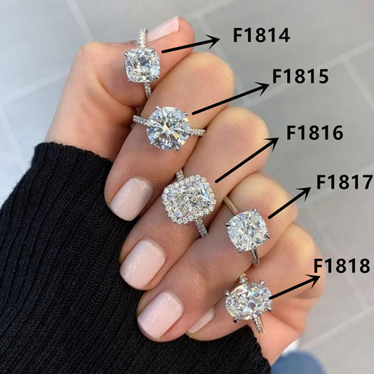 Hot Selling Inlaid AAA Zircon Wedding Ring Women's Engagement Party Ring