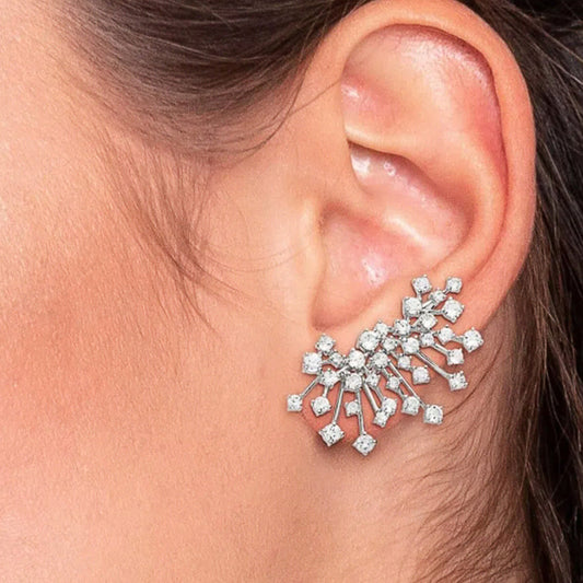 Hot earrings female flowers design diamond earrings