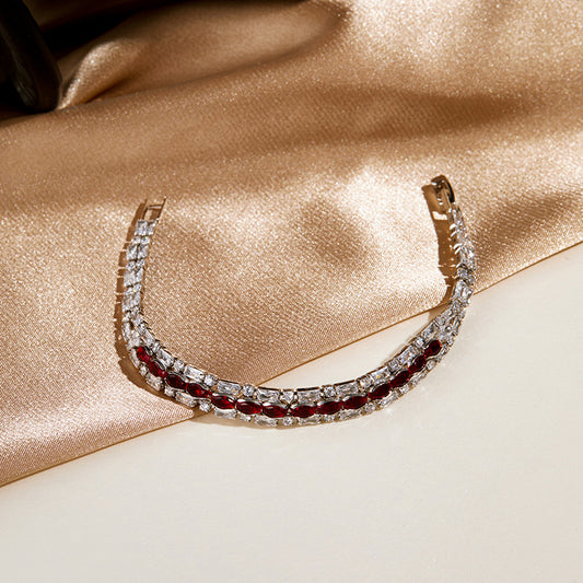 New Exquisite Diamond Shiny Bracelet Women's Luxury High-end Style tennis bracelet (Copy)
